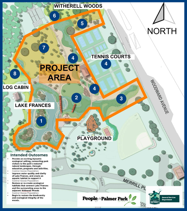 Palmer Park Habitat Restoration Project Map